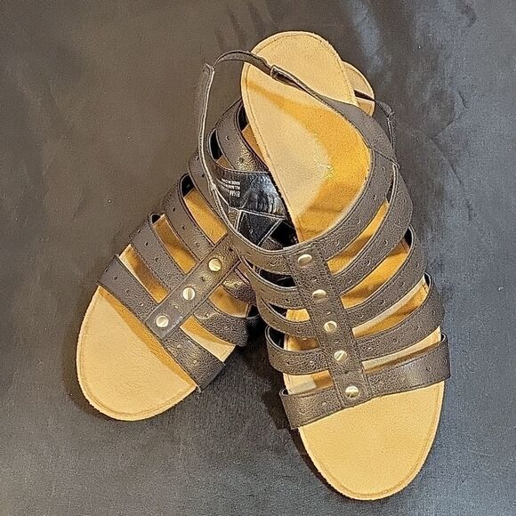 AEROSOLES CAKE SALE  ANKLE STRAP OPEN TOE 5 BAND STRAP SANDAL - Picture 14 of 14